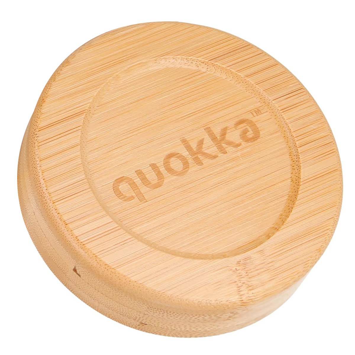 Récipient Alimentaire 500ml Déco Grain du Bois avec Couvercle en Bambou-1