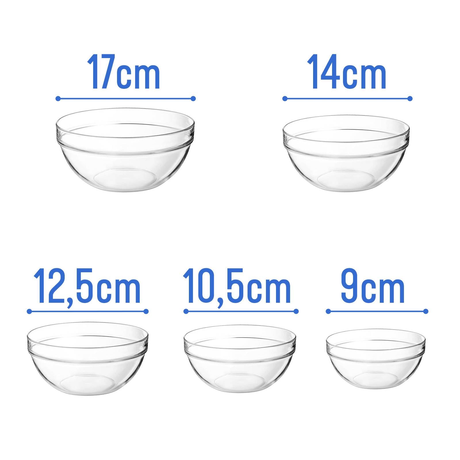 Récipient Alimentaire 5 Pièces en Verre avec Couvercles en Plastique-3