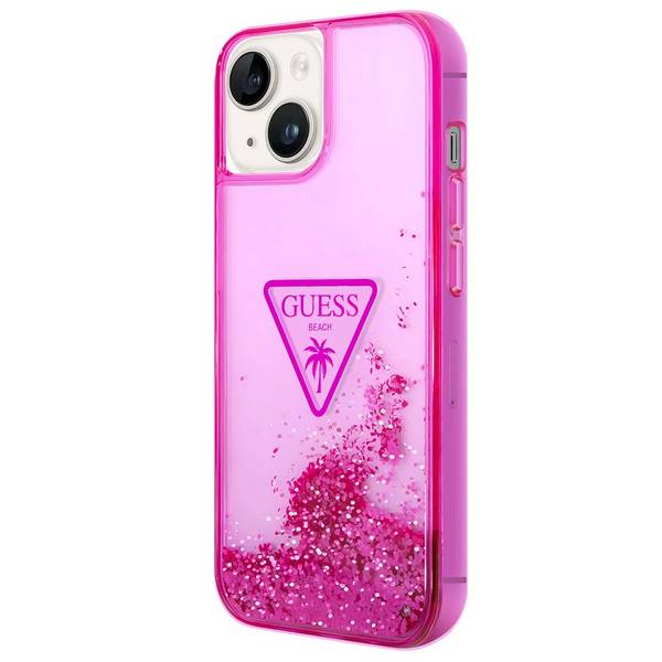 Coque pour Apple iPhone 14 Glitter Palm à paillettes