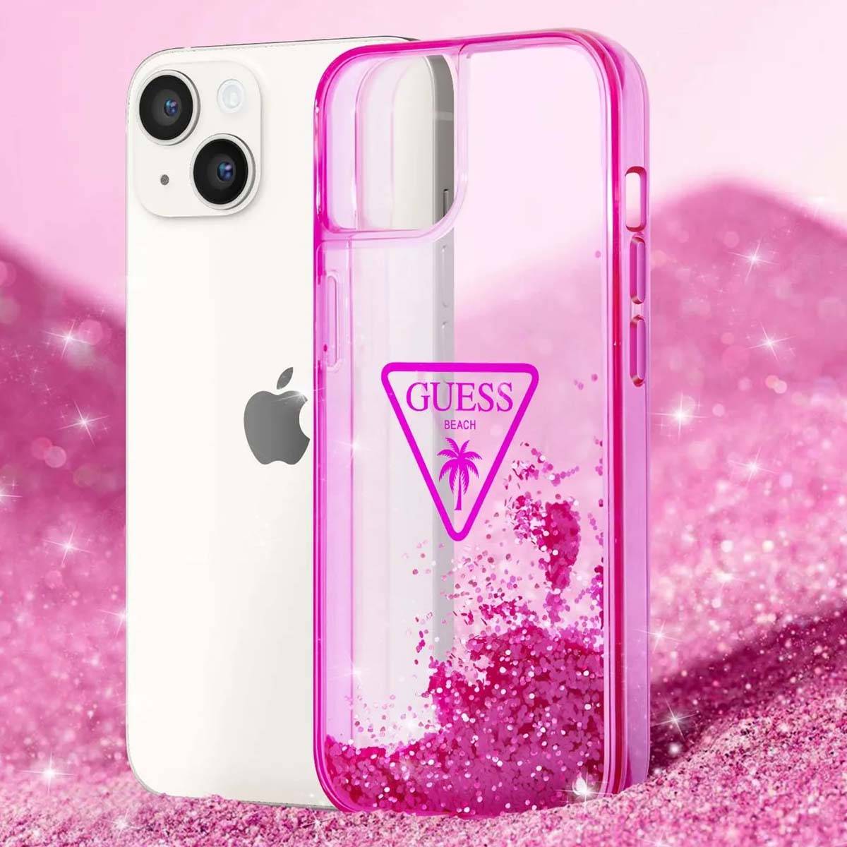 Coque pour Apple iPhone 14 Glitter Palm à paillettes-2