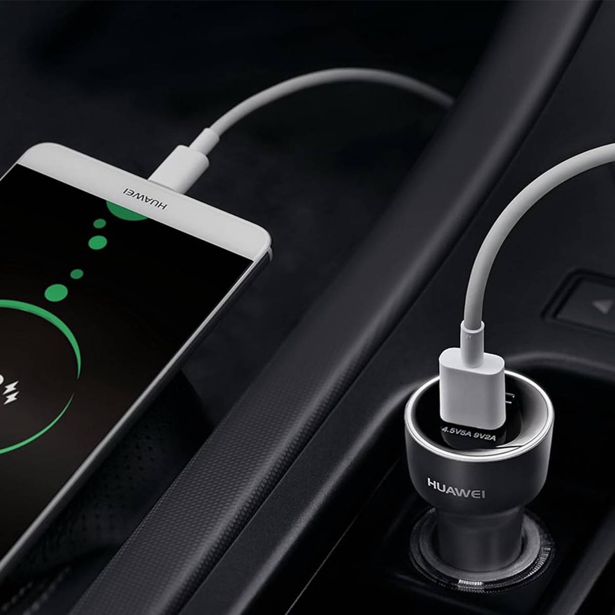 Chargeur allume-cigare argenté avec 2 ports USB-2