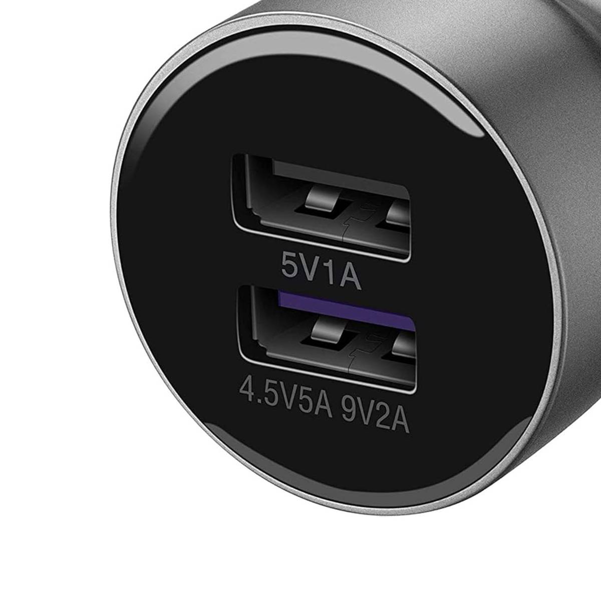 Chargeur allume-cigare argenté avec 2 ports USB-4
