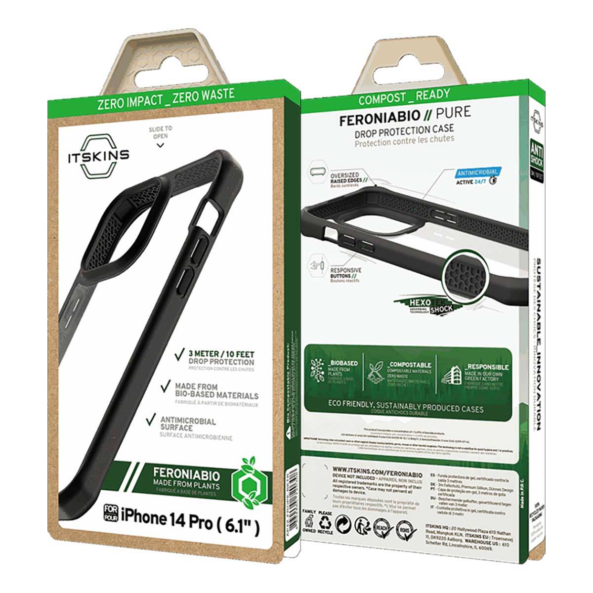 Coque pour iPhone 14 Pro Renforcée Feronia Bio Pure-4