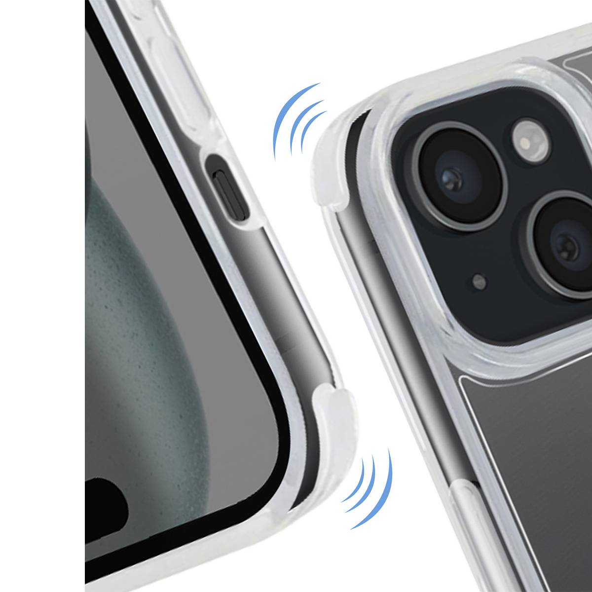 Coque Magsafe pour Apple iPhone 15 Plus TPU Ring Stand Karl et Choupette-2