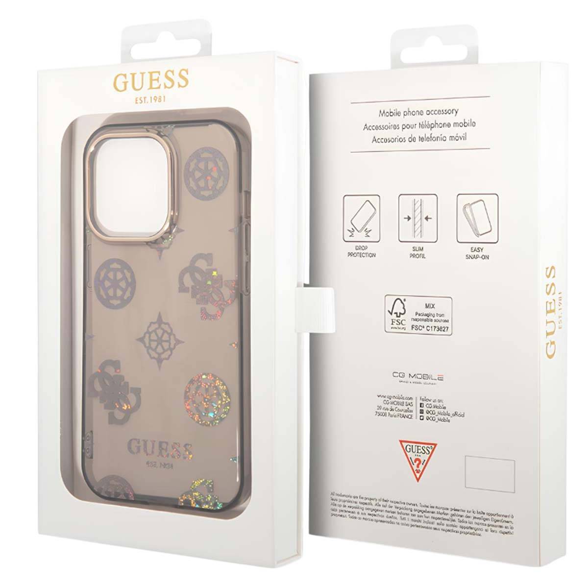 Coque pour Apple iPhone 14 Pro TPU Peony-4