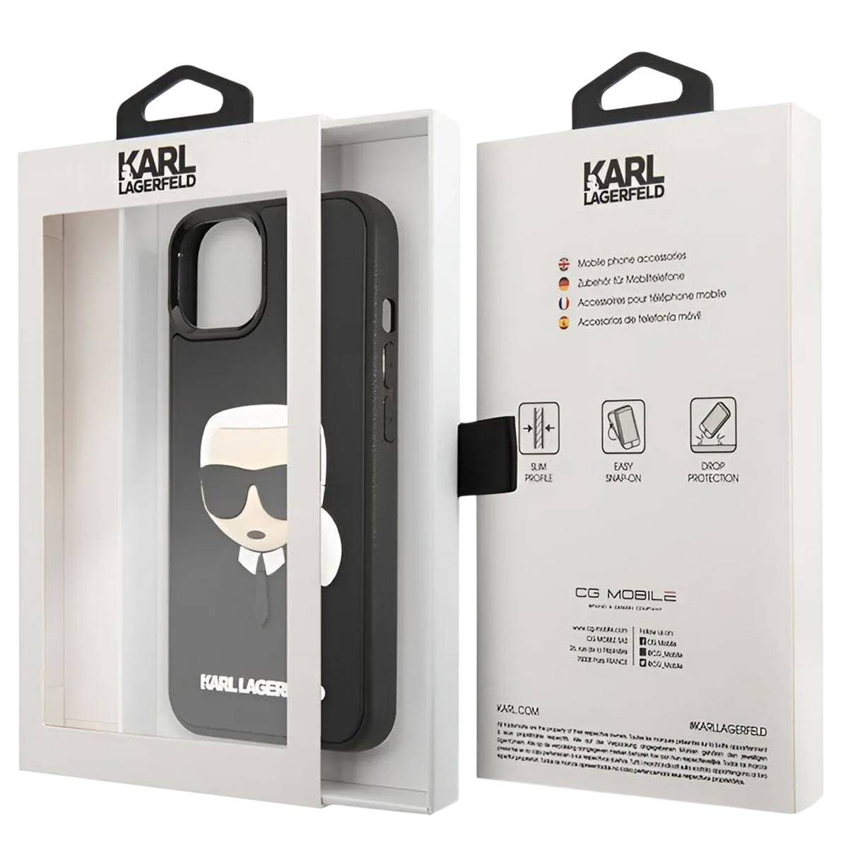 Coque pour Apple iPhone 14 3D Rubber Karl's Head-4