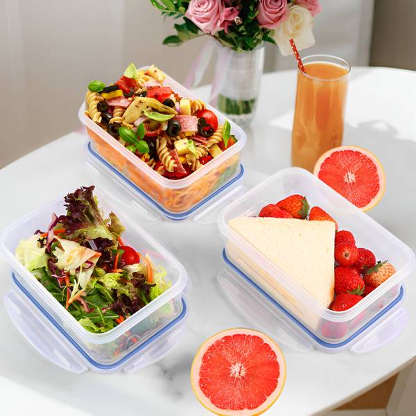 Set de 4 Boîtes de Rangement Empilables et Compactes