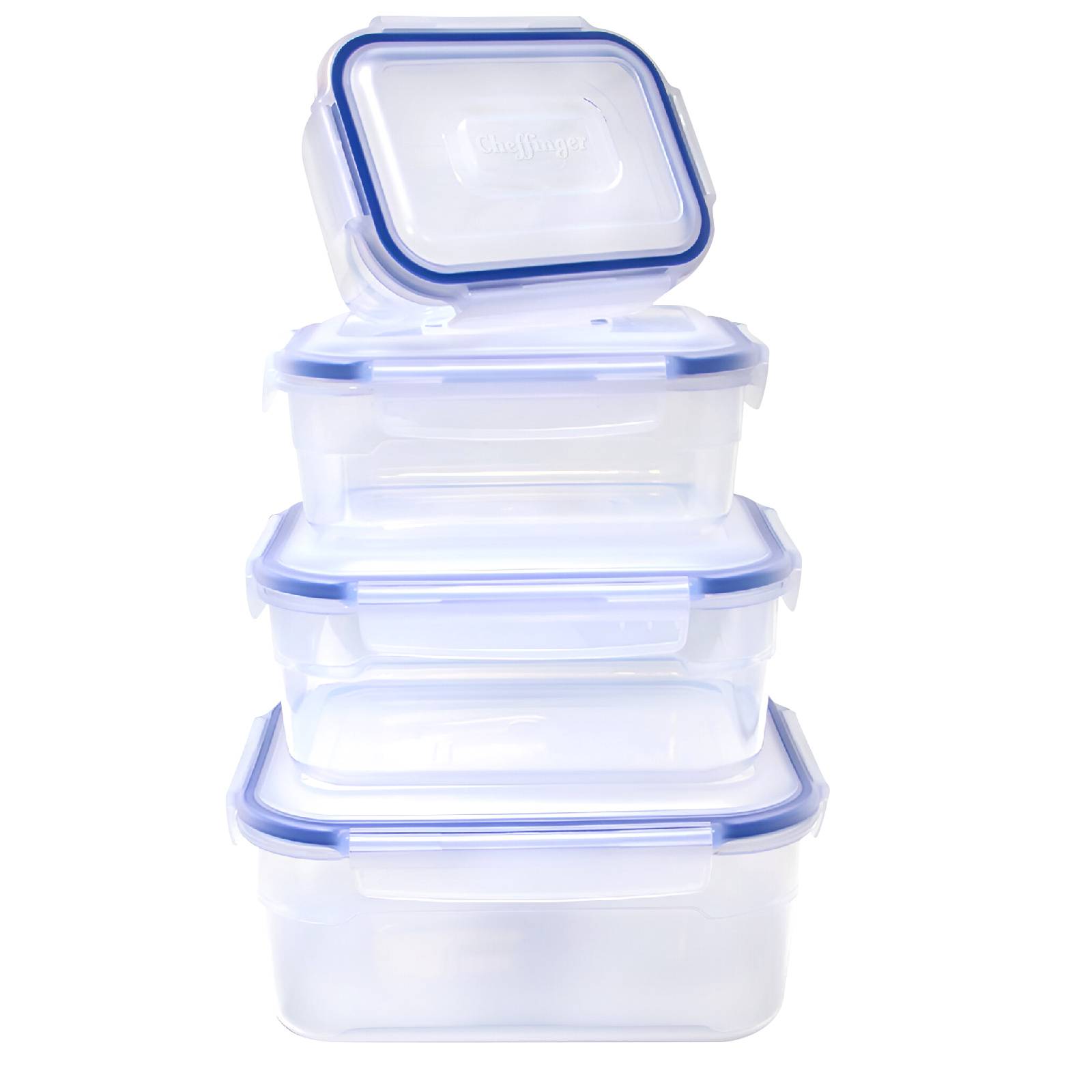 Set de 4 Boîtes de Rangement Empilables et Compactes-1