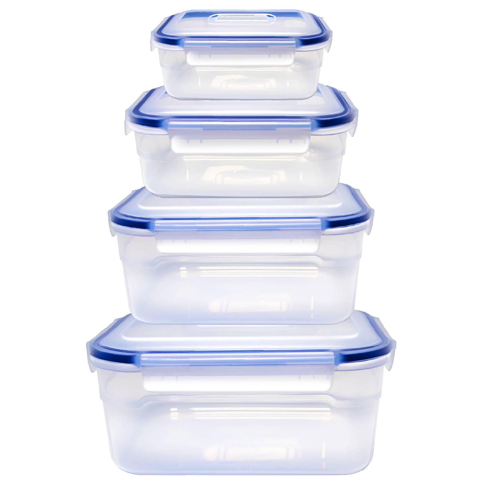 Set de 4 Boîtes de Rangement Empilables et Compactes-4