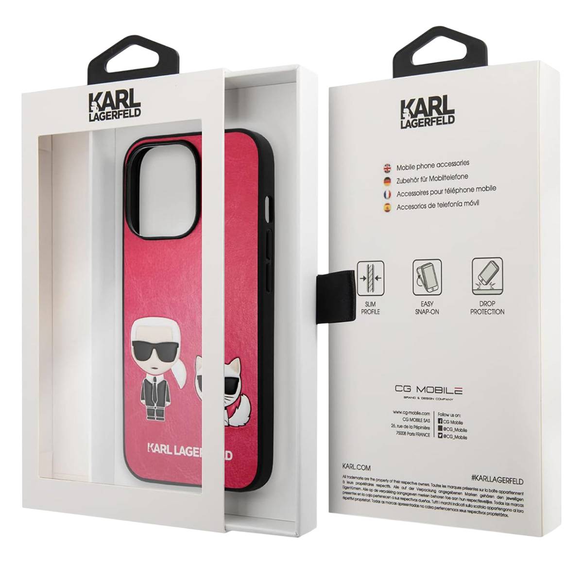 Coque pour Apple iPhone 13 Pro PU Karl & Choupette-4