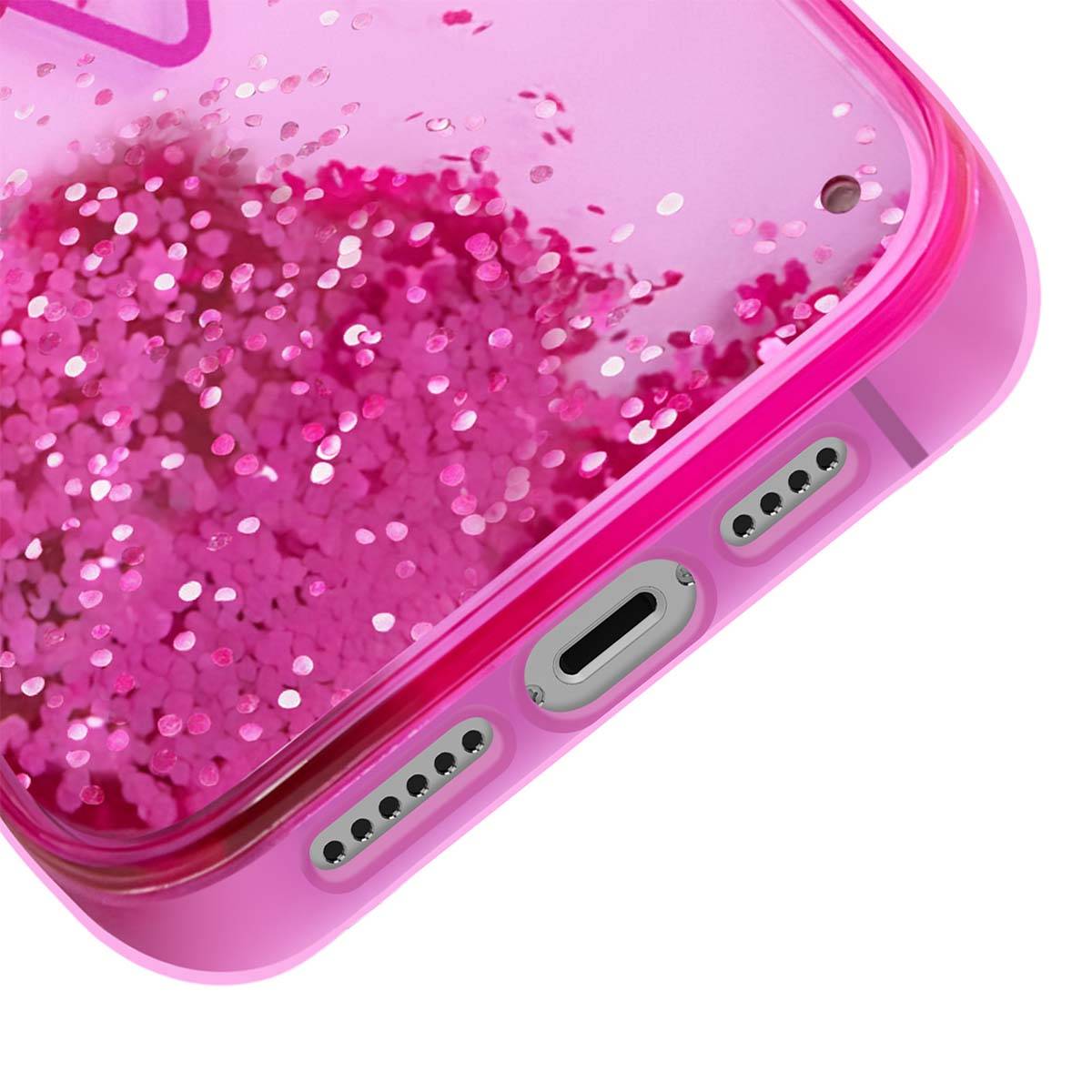 Coque pour Apple iPhone 14 Glitter Palm à paillettes-3