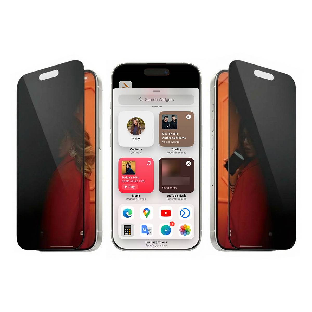 Protection d'écran pour Apple iPhone 15 Pro UWF avec Filtre de Confidentialité-2