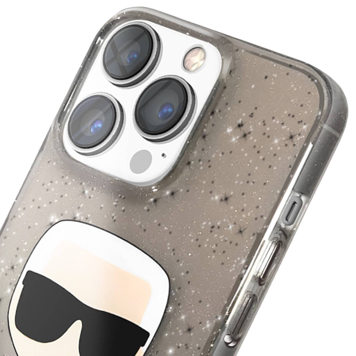 Coque pour Apple iPhone 13 Pro Translucide Pailletée Karl-2