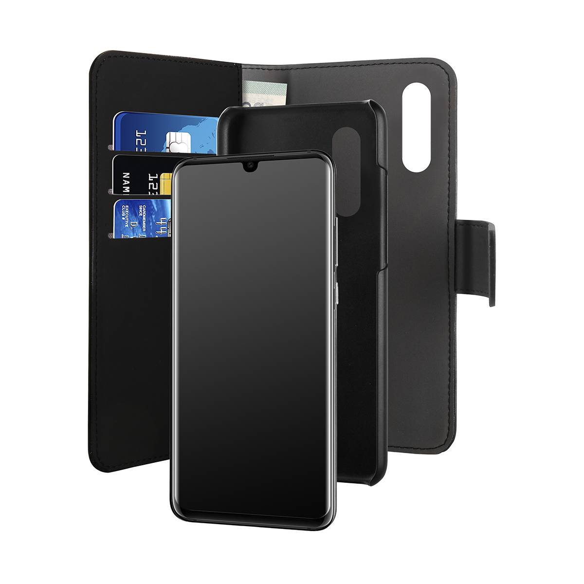 Étui pour Huawei P30 Folio 2 en 1 avec Coque Magnétique et Porte-cartes-2