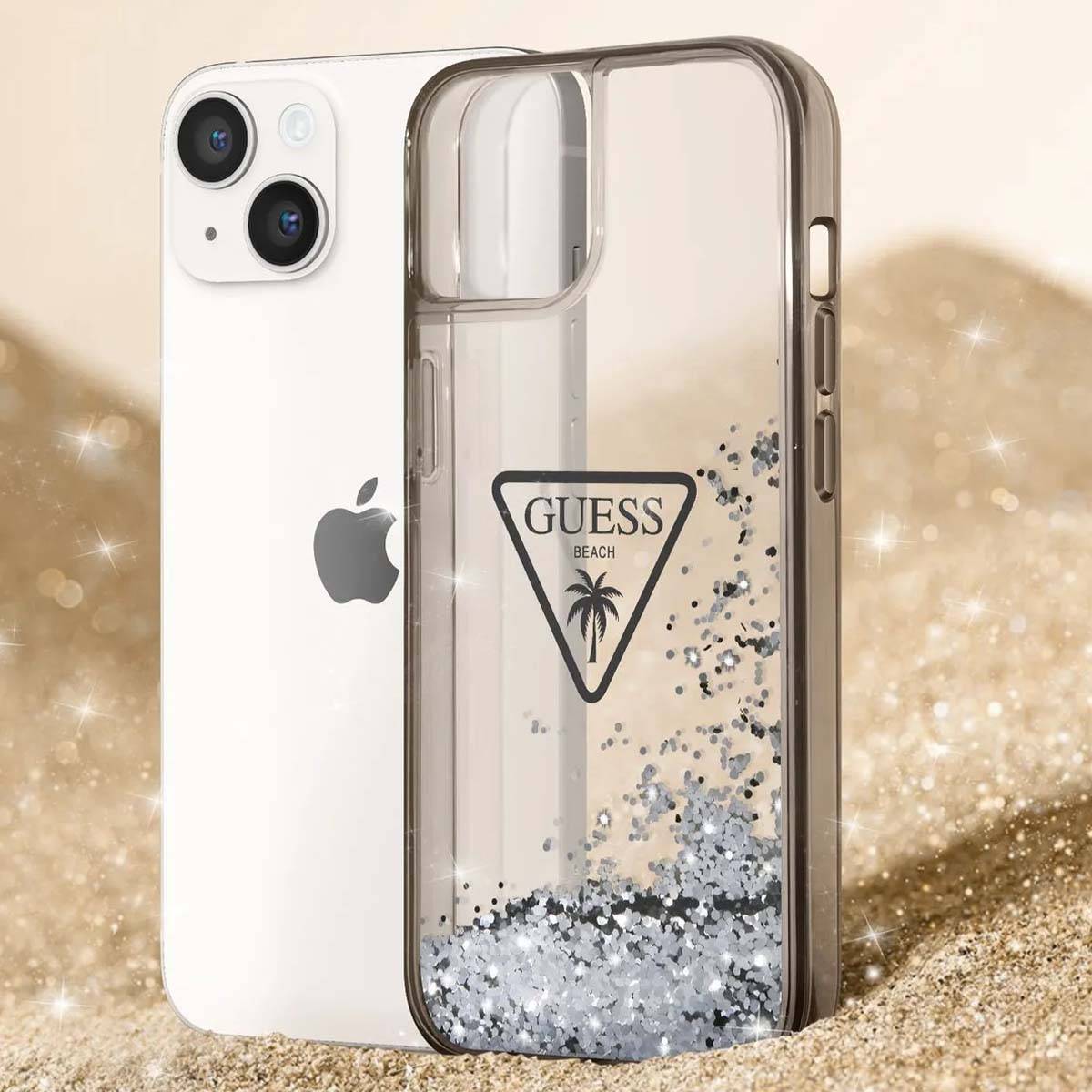 Coque pour Apple iPhone 14 Glitter Palm à paillettes-2