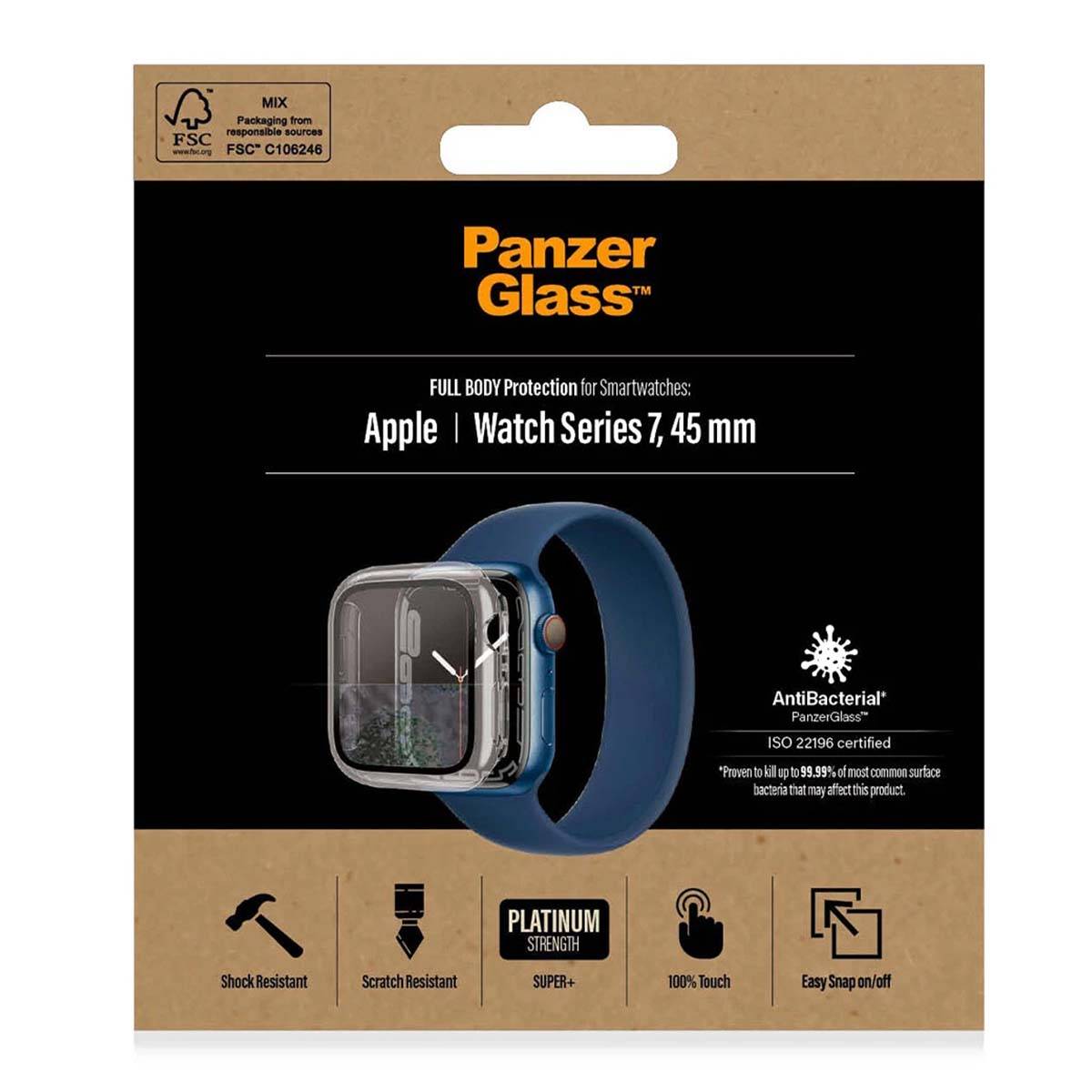 Protection d'écran pour Apple Watch Séries 7 / 8 45mm Oléophobe Full Body-4