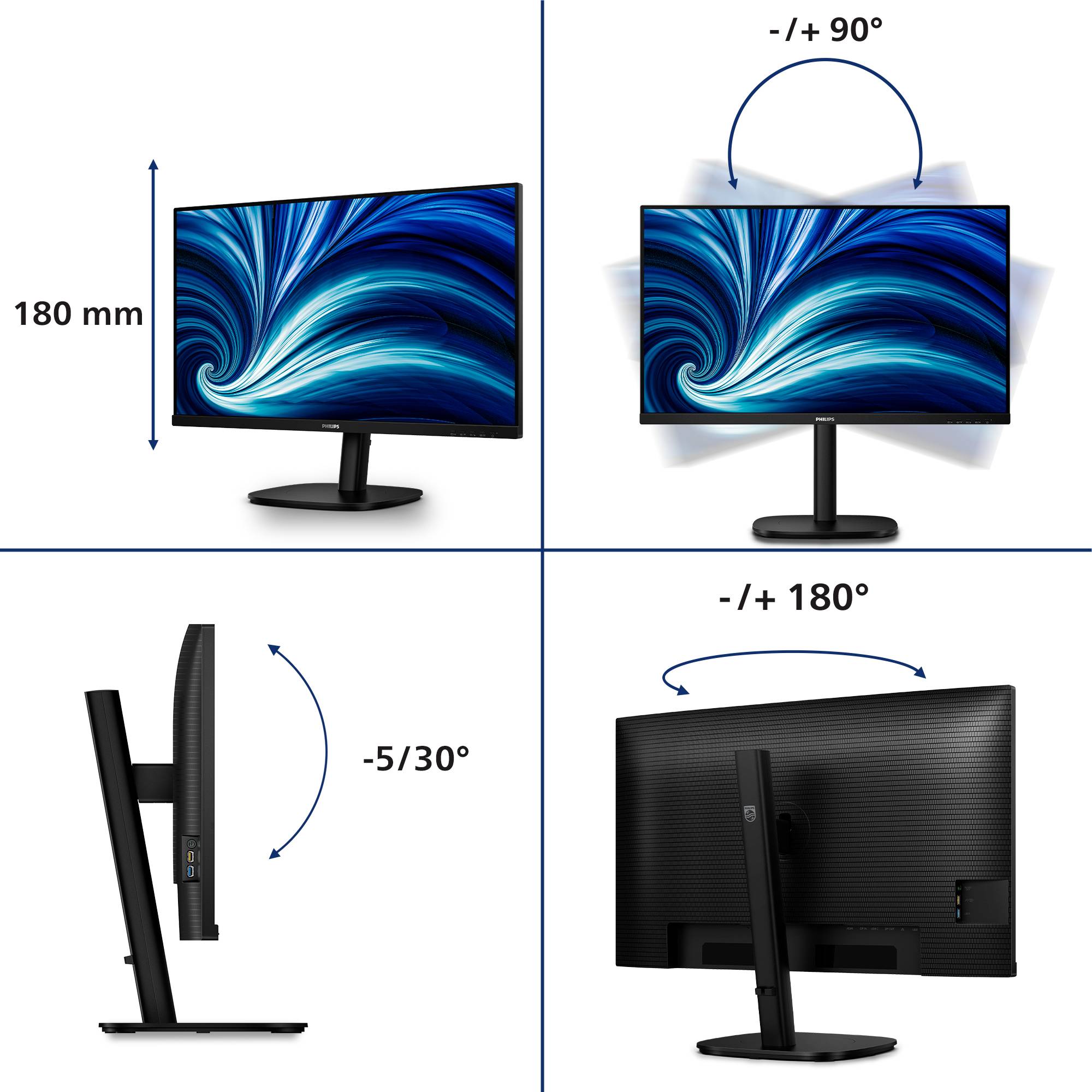 PHILIPS 32B2U3601/00 31.5p QHD IPS 100Hz 16:9 HDMI 2.0 DP 1.4 USB-C-4