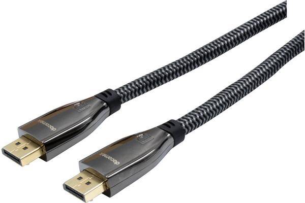 DACOMEX cordon DisplayPort 1.4 métal + nylon matériaux recyclés - 0,5m-0