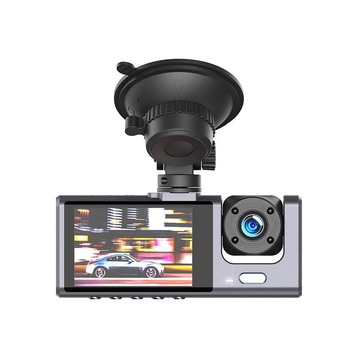 Dashcam 3 Caméras Embarquée pour Voiture avec Microphone et Haut-parleur-0