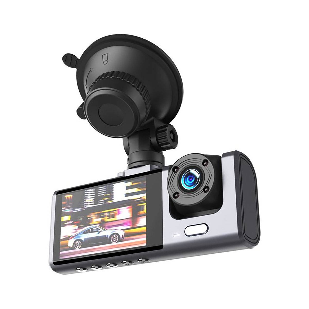 Dashcam 3 Caméras Embarquée pour Voiture avec Microphone et Haut-parleur-1