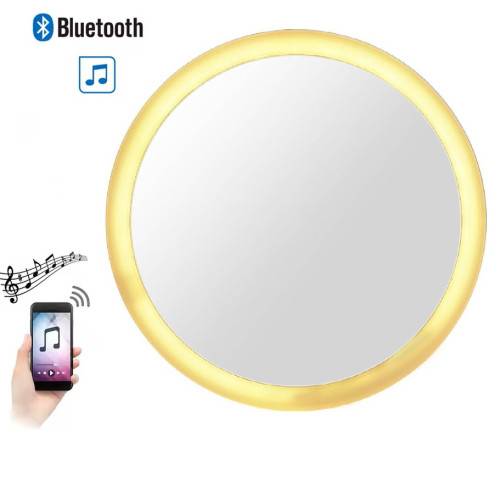 Miroir LED avec enceinte Bluetooth intégrée-0