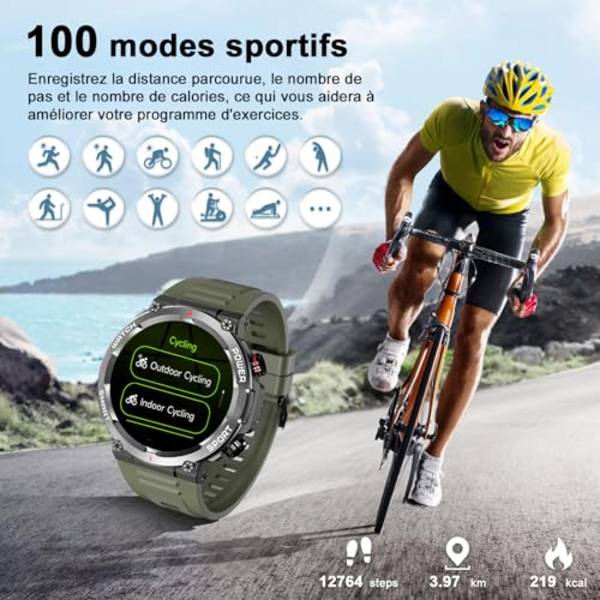 Blackview W50 (Montre Connectée - 1.39'' - Microphone intégré) Vert