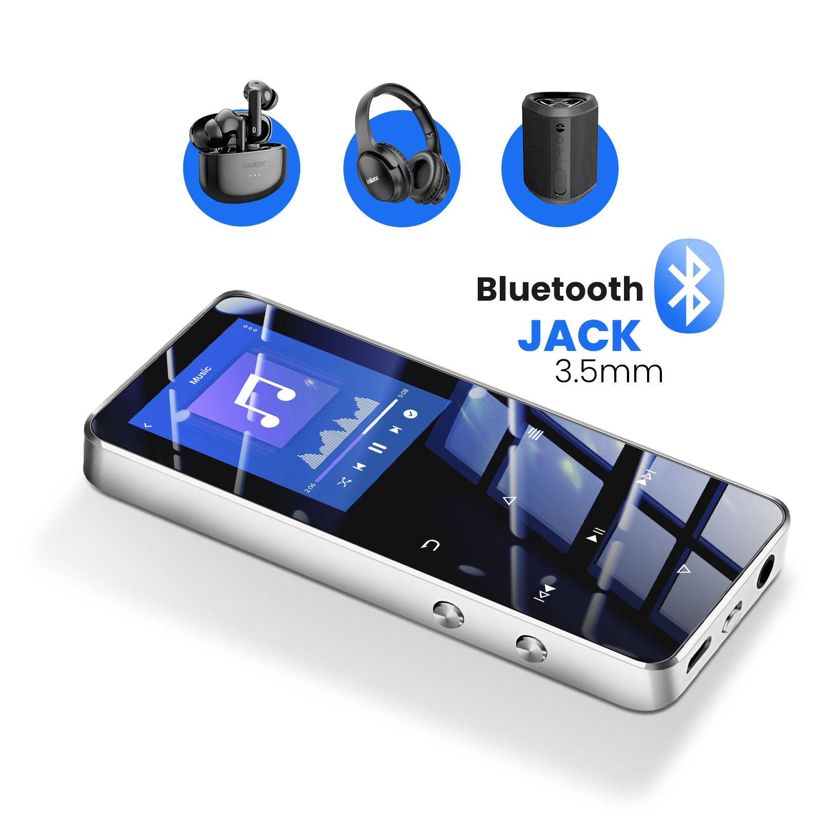 Lecteur MP3 Tactile Musique et Vidéo avec Bluetooth Autonomie 20h-2