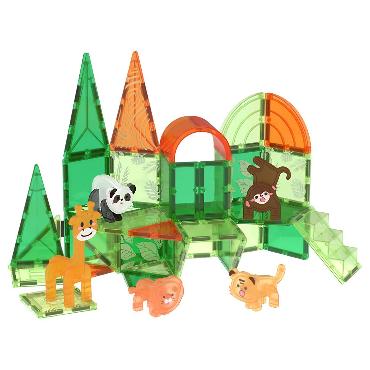 Jeu de construction magnétique de 50 pcs - Modèle Jungle-0