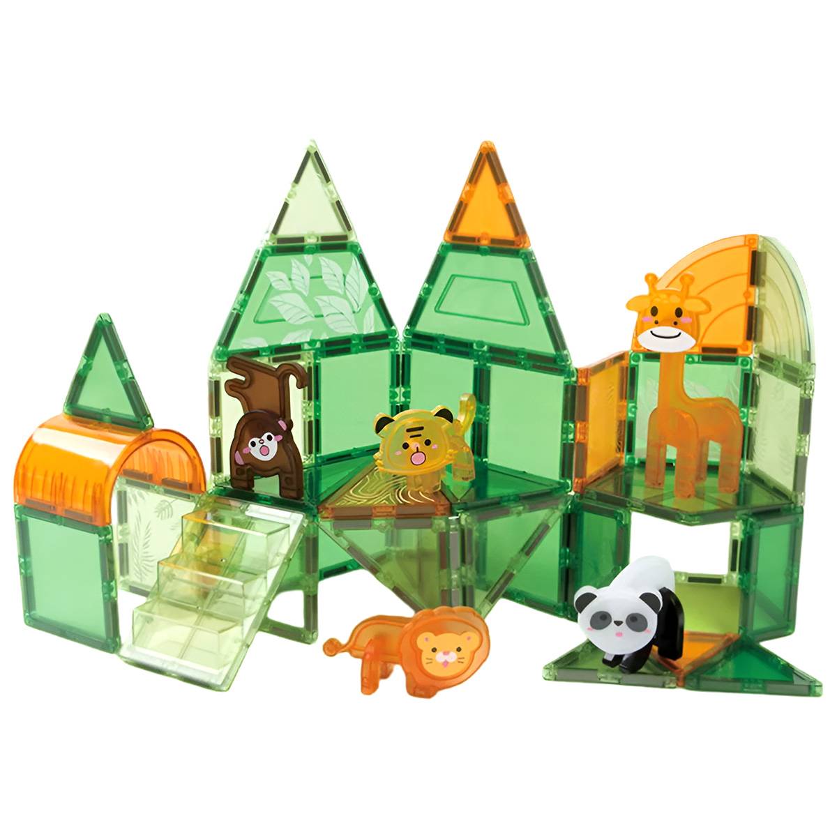Jeu de construction magnétique de 50 pcs - Modèle Jungle-1