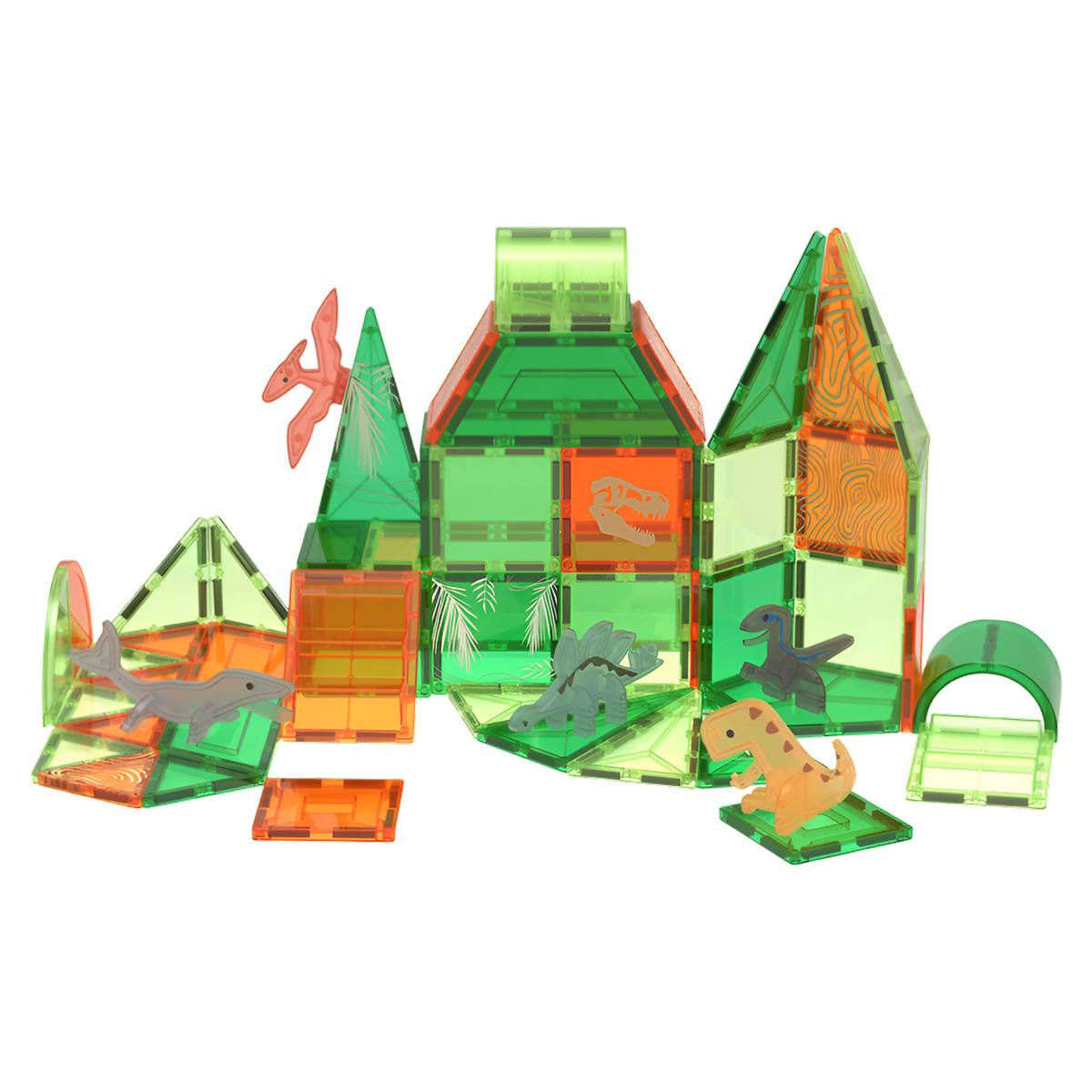 Jeu de construction magnétique de 62 pcs - Modèle Jurassic-0