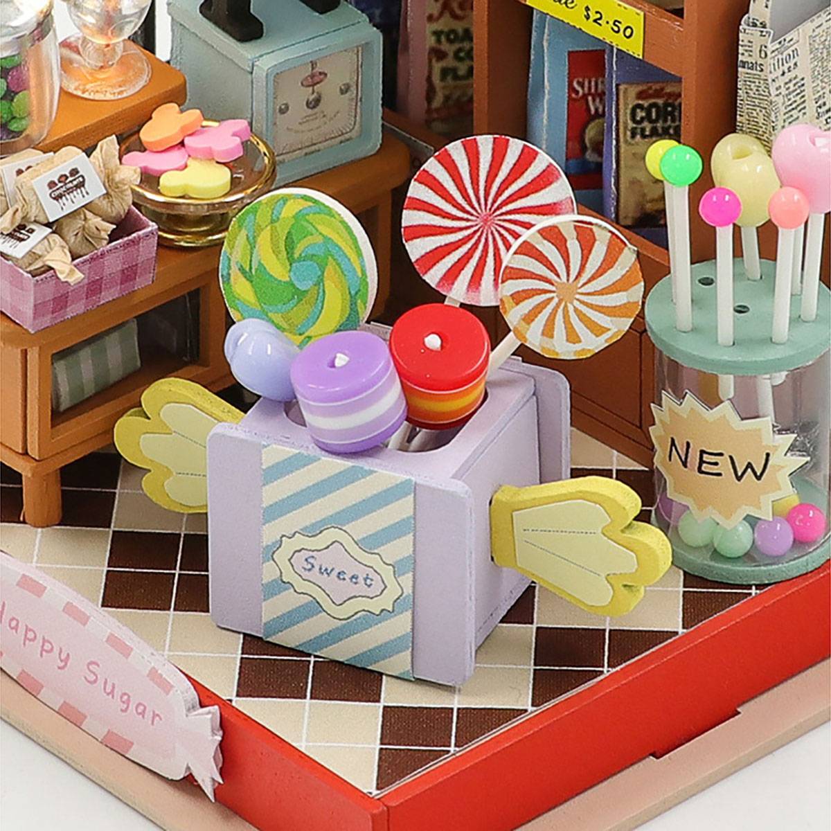Mini Confiserie DIY à Construire avec Lumière LED et Accessoires-2