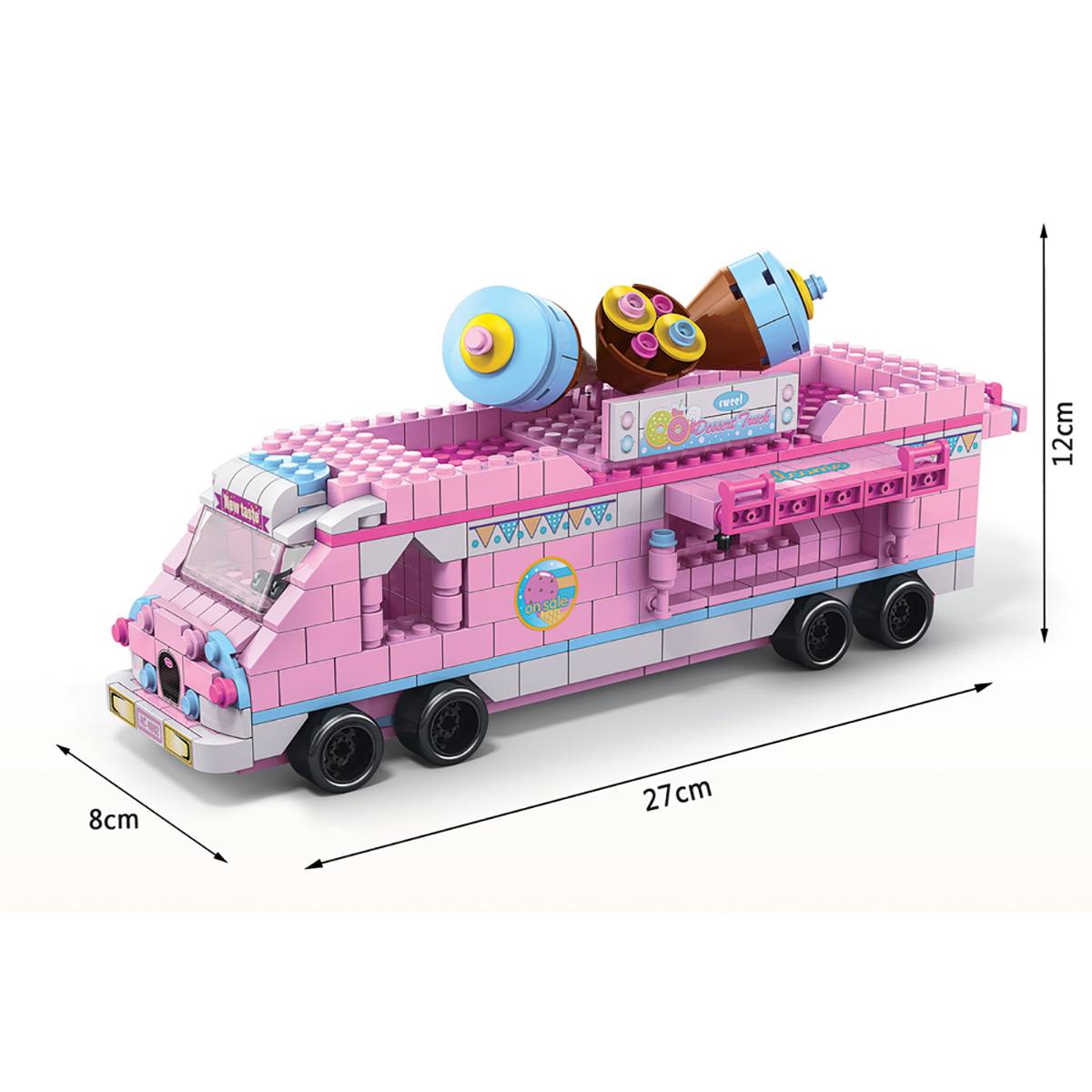 Jeu Construction 6 en 1 1000 pièces Camion de Glace Divertissant-1
