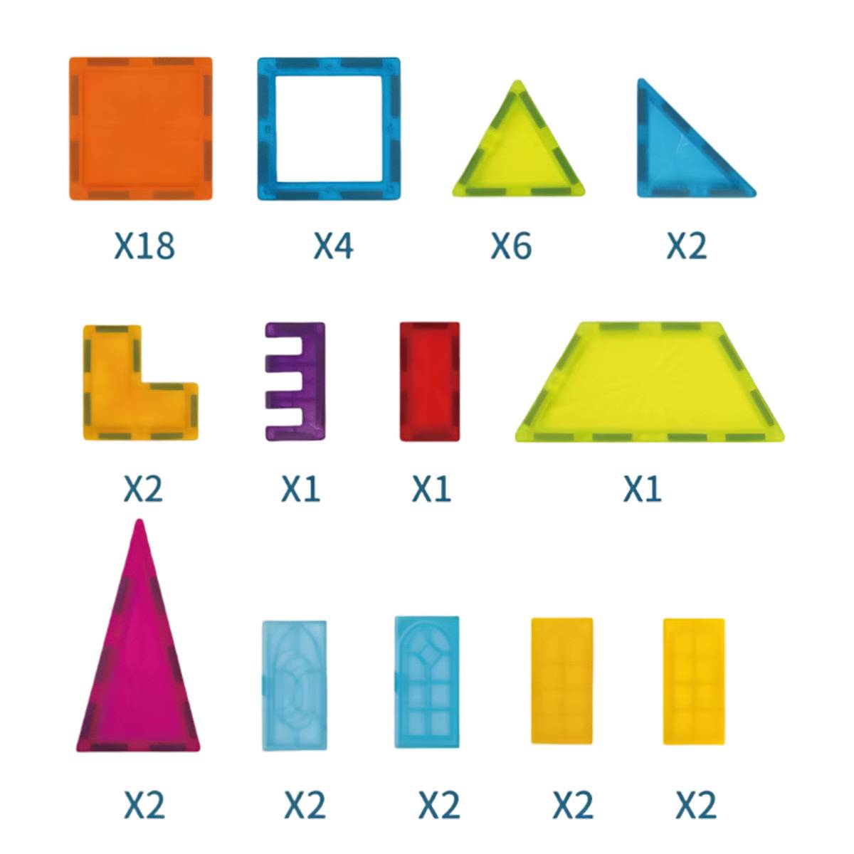 Jeu de construction magnétique de 45 pcs - Modèle Imagine S-2