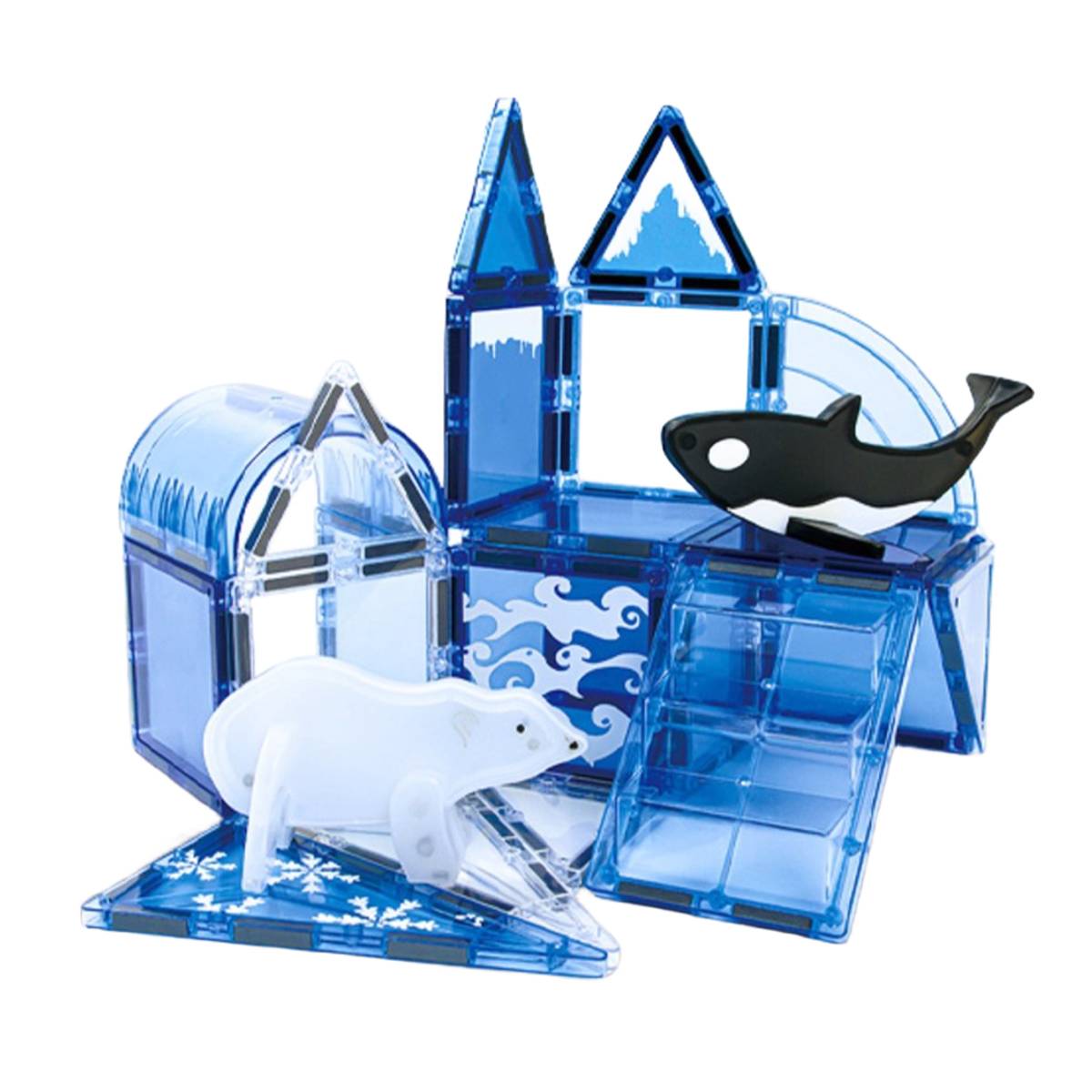 Jeu de construction magnétique de 56 pcs - Modèle Banquise-1