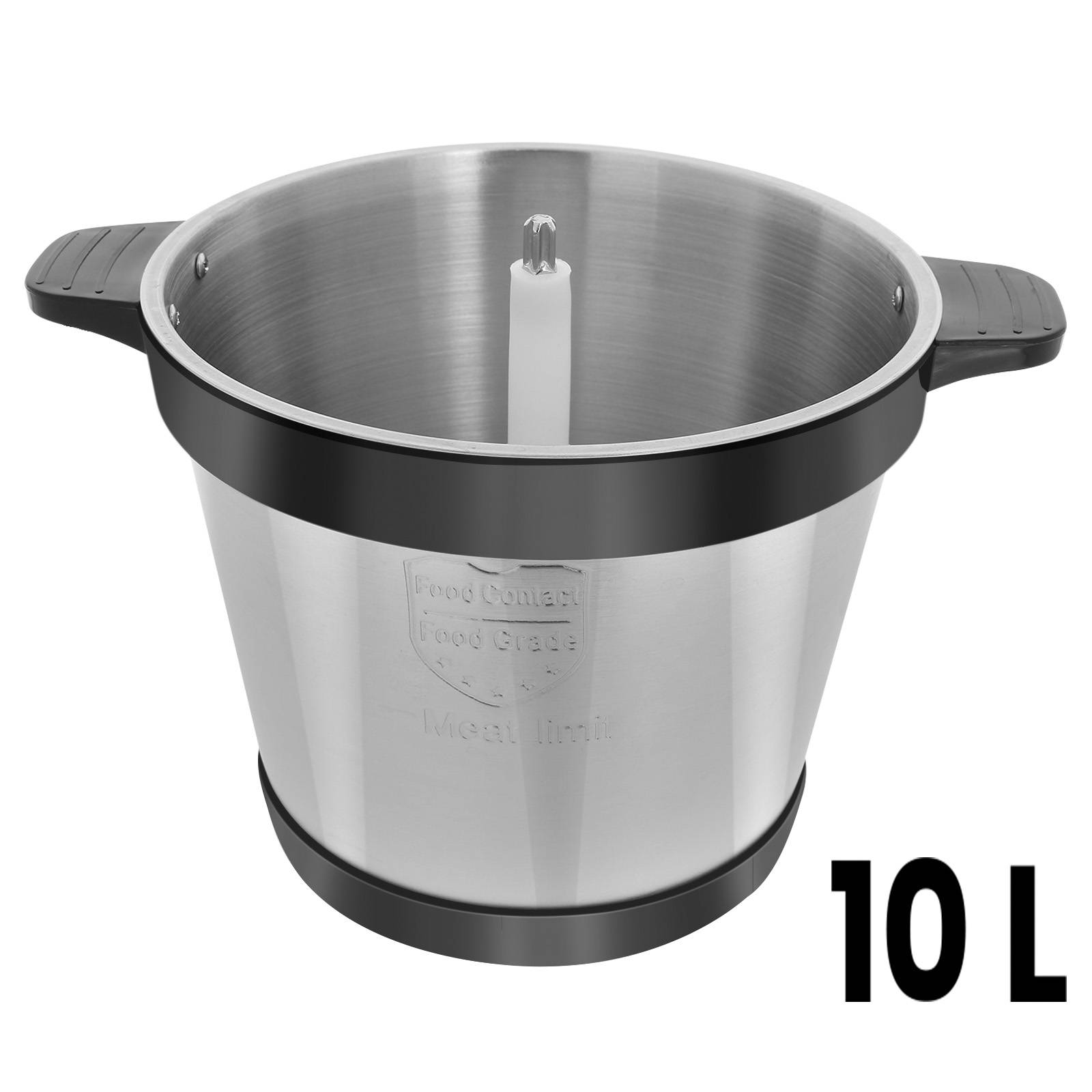 Hachoir Électrique en Inox pour Viande avec Bol 10L Vitesse Rapide-2