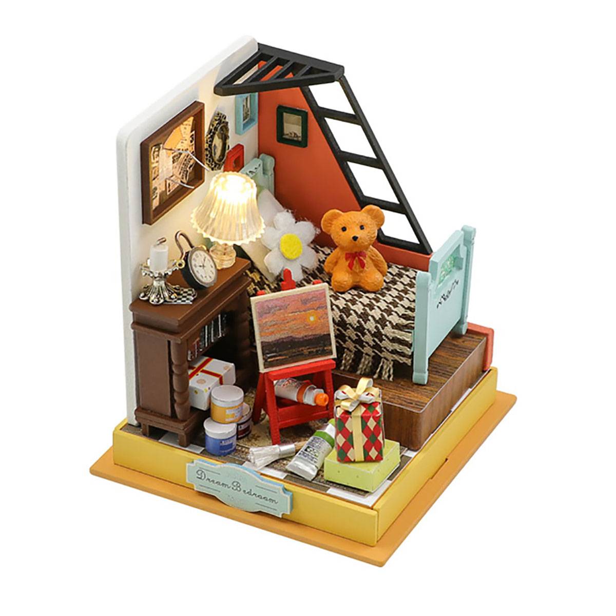 Mini Chambre pour Enfant DIY à Construire avec Lumière LED et Accessoires-0