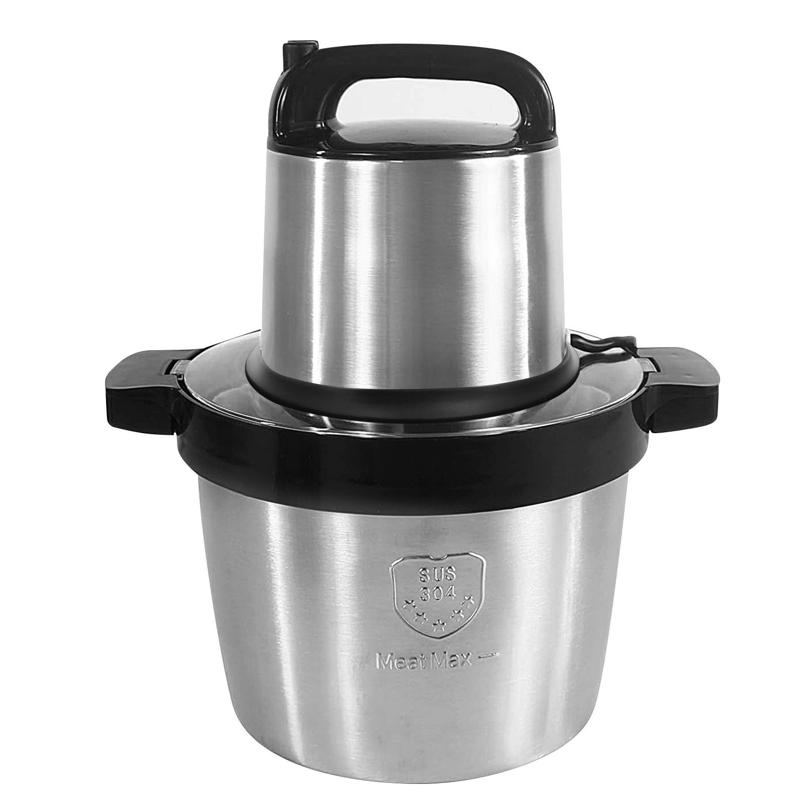 Hachoir Électrique Inox Bol 8L pour Viande Légumes 2 Vitesse-0