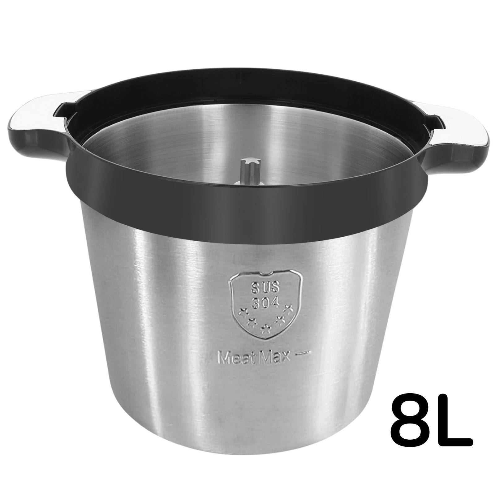 Hachoir Électrique Inox Bol 8L pour Viande Légumes 2 Vitesse-2