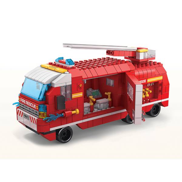 Jeu de Construction 6 en 1 Thème Pompiers 1000 Briques Assemblable