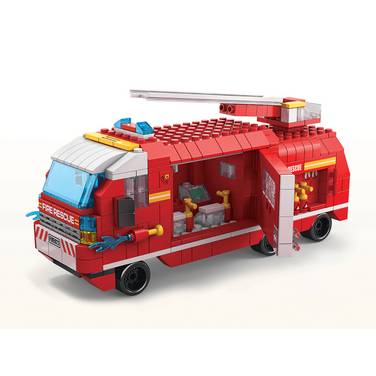 Jeu de Construction 6 en 1 Thème Pompiers 1000 Briques Assemblable