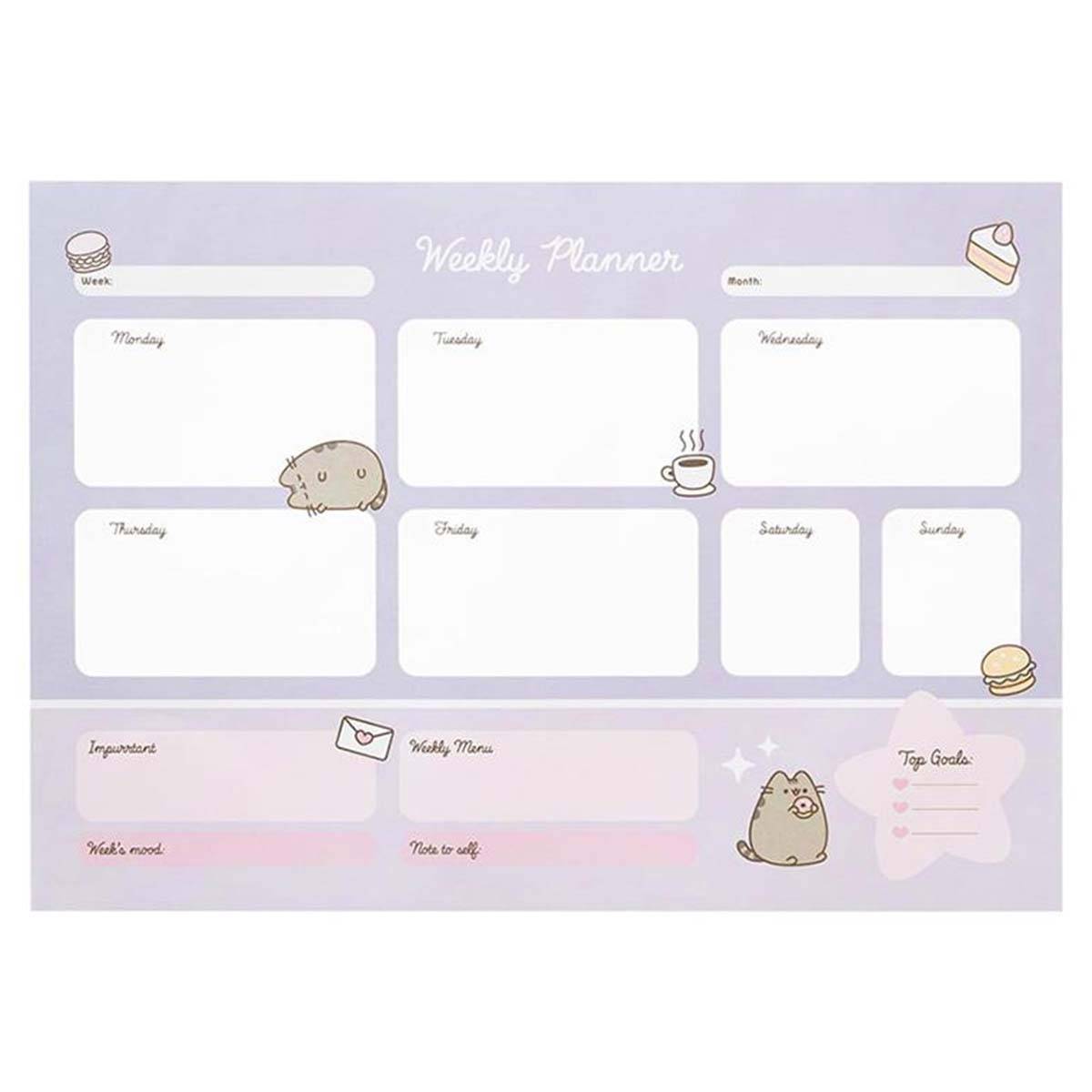 Agenda de Bureau Hebdomadaire A3 54 Feuilles Collection Moments-0