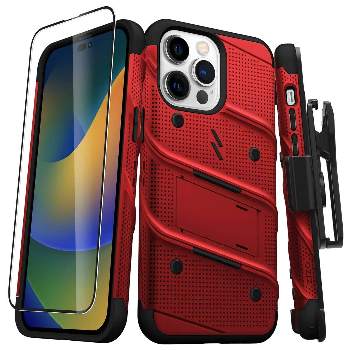 Coque Blindé Bolt iPhone 14 Pro Max avec Support et Verre Trempé Ultra Résistant-0