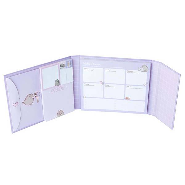 Agenda Hebdomadaire Avec Notes Autocollantes Moments et Pochette