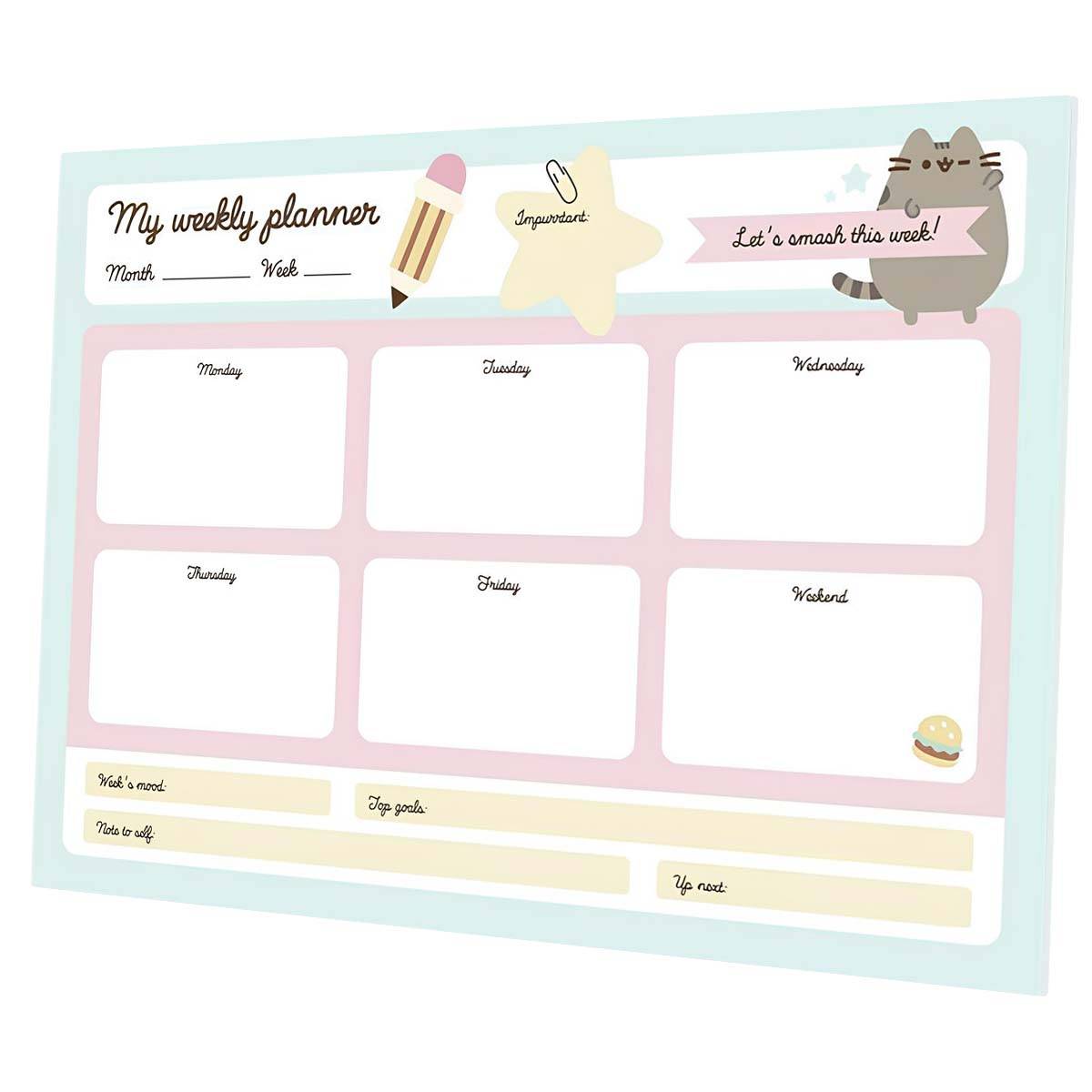 Agenda de Bureau Hebdomadaire A4 54 pages Collection Foodie-1