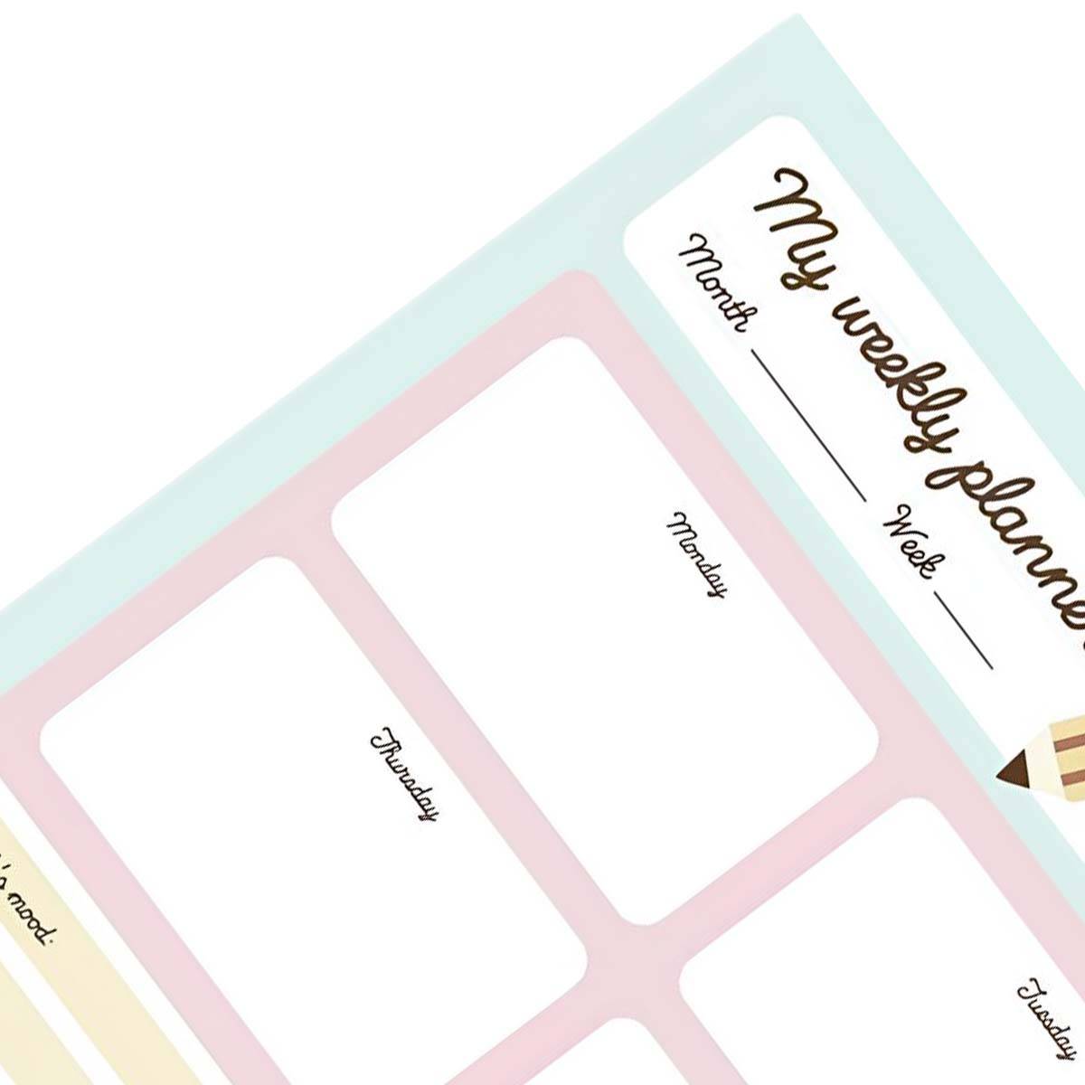 Agenda de Bureau Hebdomadaire A4 54 pages Collection Foodie-2