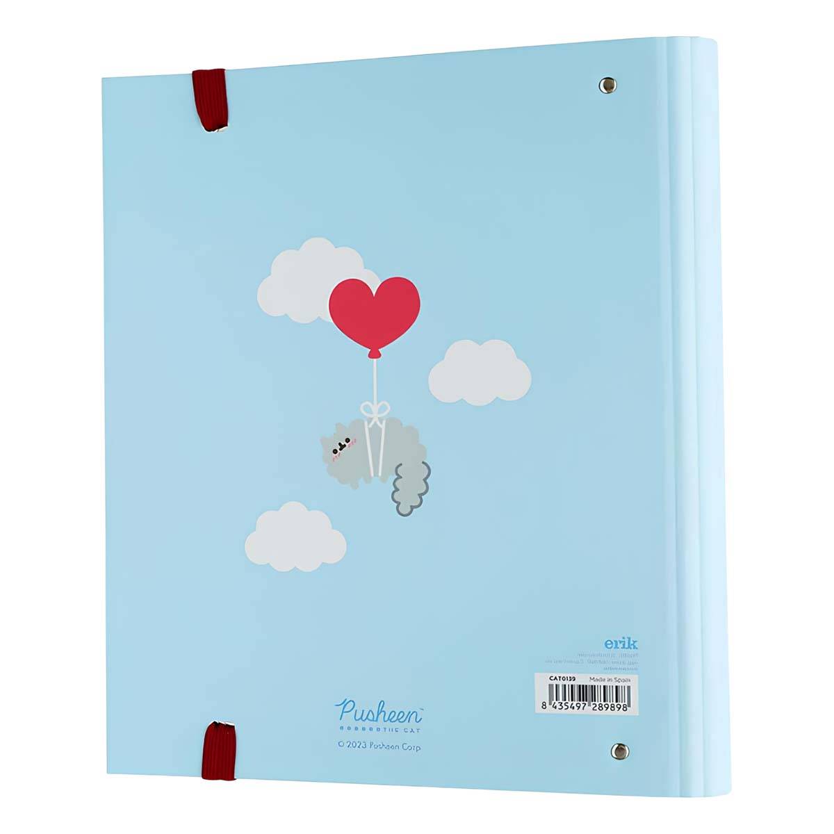 Classeur A4 4 Anneaux Collection Purrfect Love avec Élastique de Fermeture-4