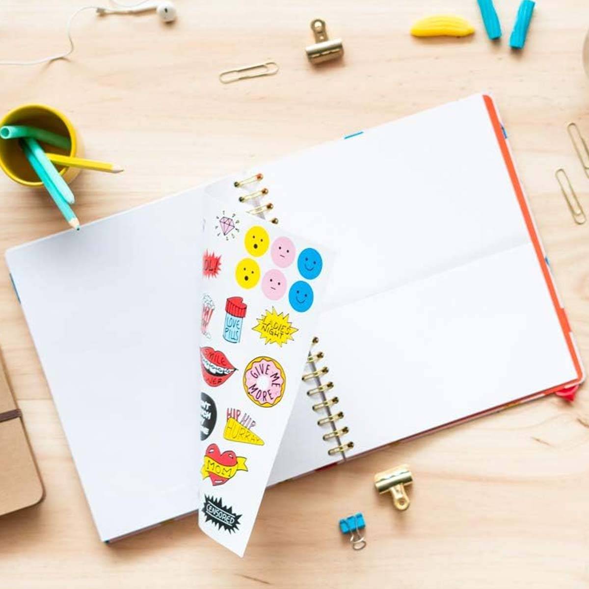 Bloc-notes 2020 à Spirale pour Planning Quotidiens Grand Format avec Sticker-3