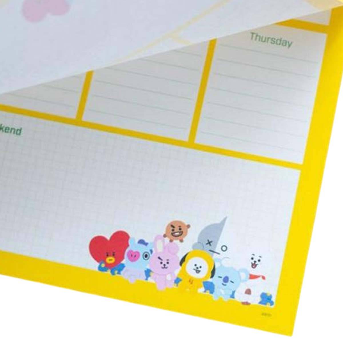Agenda Hebdomadaire Papier A4 54 Pages Détachables Décoré-1