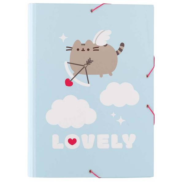 Chemise Cartonnée Format A4 Collection Purrfect Love avec Élastiques et Rabats
