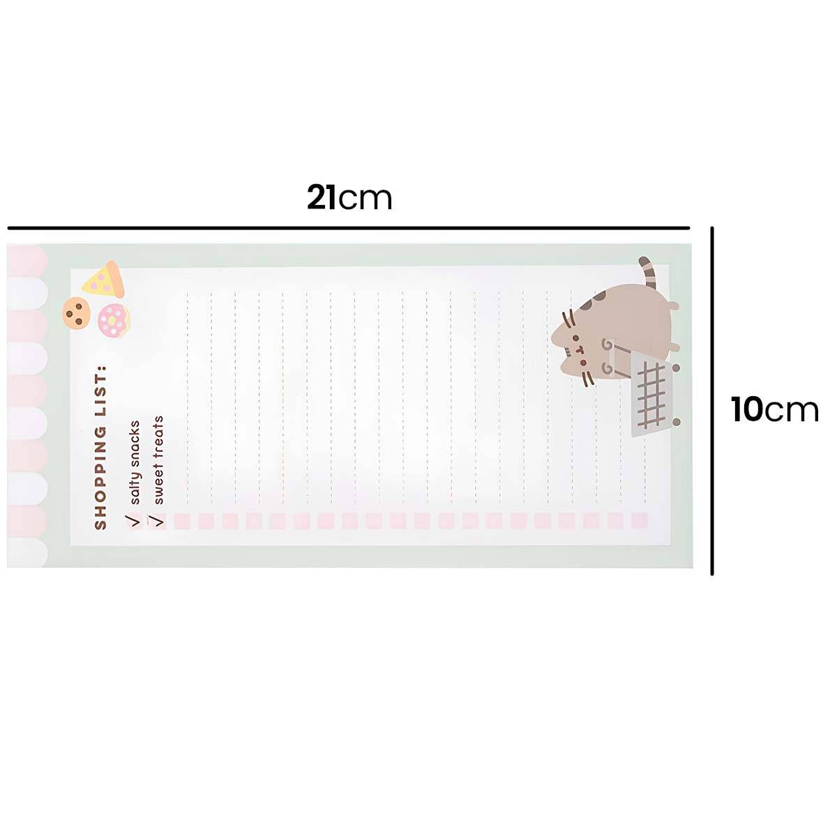 Bloc-Notes Magnétique Liste de Courses avec Crayon et Design Chat-4
